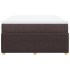 Cama box spring con colchón tela marrón oscuro 140x190