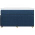 Cama box spring con colchón tela azul 120x200