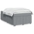 Cama box spring con colchón tela gris claro 120x200