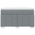 Cama box spring con colchón tela gris claro 120x200