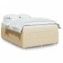 Cama box spring con colchón tela color crema 140x200