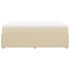 Cama box spring con colchón tela color crema 140x200