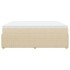 Cama box spring con colchón tela color crema 180x200