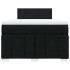 Cama box spring con colchón tela negro 120x200
