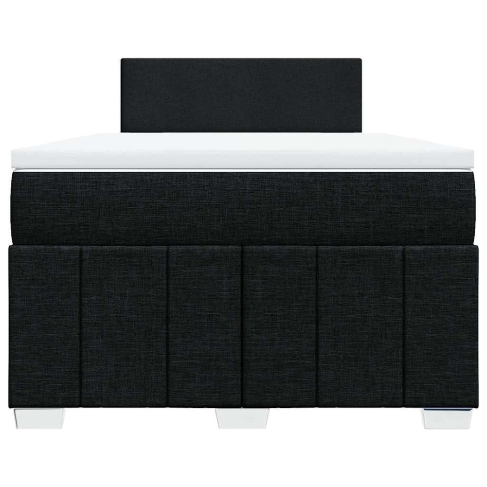 Cama box spring con colchón tela negro 120x200