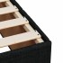 Cama box spring con colchón tela negro 120x200