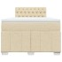 Cama box spring con colchón tela color crema 120x200