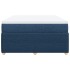 Cama box spring con colchón tela azul 160x200