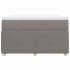 Cama box spring con colchón tela gris taupe 120x200