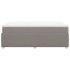 Cama box spring con colchón tela gris taupe 120x200