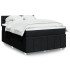 Cama box spring con colchón tela negro 160x200