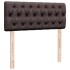 Cama box spring con colchón tela marrón oscuro 120x200