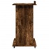 Atril con ruedas y cajón madera roble ahumado 55x55x107