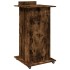 Atril con ruedas y cajón madera roble ahumado 55x55x107