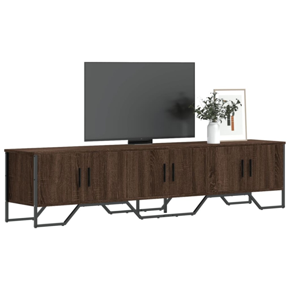 Mueble de TV madera de ingeniería roble marrón 180x34x41