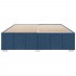 Cama sin colchón tela azul 180x200