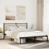 Estructura de cama sin colchón metal roble Sonoma 140x200