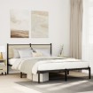 Estructura de cama sin colchón metal roble Sonoma 140x200 cm