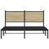 Estructura de cama sin colchón metal roble Sonoma 140x200