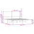 Estructura de cama sin colchón metal roble Sonoma 140x200