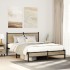 Estructura de cama sin colchón metal roble Sonoma 150x200