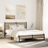 Estructura de cama sin colchón metal roble Sonoma 140x200