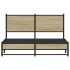 Estructura de cama sin colchón metal roble Sonoma 140x200