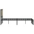 Estructura de cama sin colchón metal roble Sonoma 140x200