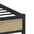 Estructura de cama sin colchón metal roble Sonoma 140x200