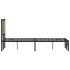 Estructura de cama sin colchón metal roble Sonoma 120x200