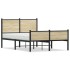 Estructura de cama sin colchón metal roble Sonoma 120x200
