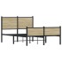 Estructura de cama sin colchón metal roble Sonoma 120x200