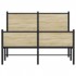 Estructura de cama sin colchón metal roble Sonoma 120x200