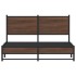Estructura de cama sin colchón metal marrón roble 150x200