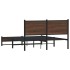Estructura de cama sin colchón metal marrón roble 150x200