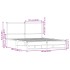 Estructura de cama sin colchón metal marrón roble 150x200