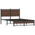 Estructura de cama sin colchón metal marrón roble 120x190