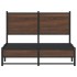 Estructura de cama sin colchón metal marrón roble 120x190