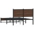 Estructura de cama sin colchón metal marrón roble 120x190