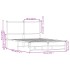 Estructura de cama sin colchón metal marrón roble 120x190