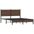 Estructura de cama sin colchón metal marrón roble 140x200