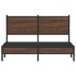 Estructura de cama sin colchón metal marrón roble 140x200