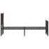 Estructura de cama sin colchón metal marrón roble 120x200