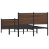 Estructura de cama sin colchón metal marrón roble 120x200