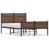 Estructura de cama sin colchón metal marrón roble 120x200
