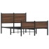 Estructura de cama sin colchón metal marrón roble 120x200