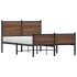 Estructura de cama sin colchón metal marrón roble 120x200