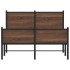 Estructura de cama sin colchón metal marrón roble 120x200