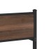 Estructura de cama sin colchón metal marrón roble 120x200