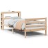 Estructura de cama con cabecero madera maciza pino 100x200